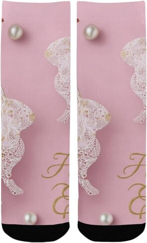 جوارب المشي لمسافات طويلة باللون الوردي لعيد الفصح - جوارب شتوية حرارية سميكة دافئة للأطفال الصغار للأولاد والبنات للمدرسة، والارتداء اليومي والأنشطة الخارجية in Kuwait