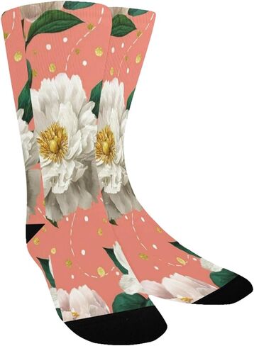 جوارب الفاوانيا الذهبية المنقطة البيضاء للمشي لمسافات طويلة - جوارب شتوية حرارية سميكة دافئة للأولاد والبنات للمدرسة، والارتداء اليومي والأنشطة الخارجية in Kuwait