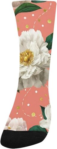 جوارب الفاوانيا الذهبية المنقطة البيضاء للمشي لمسافات طويلة - جوارب شتوية حرارية سميكة دافئة للأولاد والبنات للمدرسة، والارتداء اليومي والأنشطة الخارجية in Kuwait