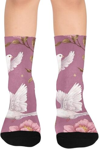 جوارب بيسفول بلوم بيرد الوردية للمشي لمسافات طويلة - جوارب شتوية سميكة دافئة للأولاد والبنات الصغار للمدرسة، والارتداء اليومي والأنشطة الخارجية in Kuwait