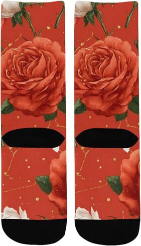 جوارب Sweet Berry Art Flowers للتنزه سيرًا على الأقدام - جوارب شتوية حرارية سميكة دافئة للأولاد والبنات للمدرسة، والارتداء اليومي والأنشطة الخارجية in Kuwait