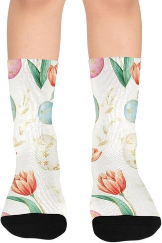 جوارب التنزه سيرًا على الأقدام على شكل بيضة عيد الفصح الربيعية - جوارب شتوية حرارية سميكة دافئة للأولاد والبنات للمدرسة، والارتداء اليومي والأنشطة الخارجية in Kuwait