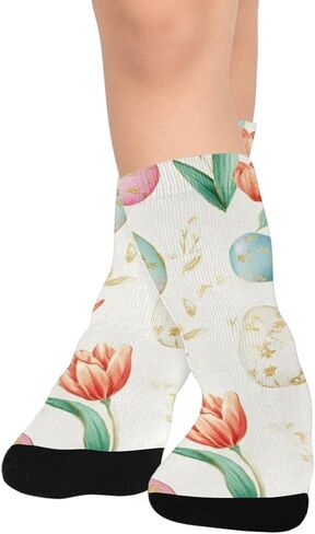 جوارب التنزه سيرًا على الأقدام على شكل بيضة عيد الفصح الربيعية - جوارب شتوية حرارية سميكة دافئة للأولاد والبنات للمدرسة، والارتداء اليومي والأنشطة الخارجية in Kuwait