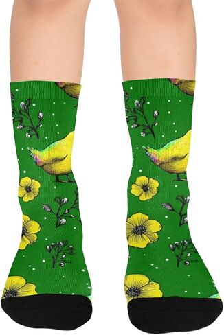 جوارب مشي باللون الأصفر من Rainbow Chick - جوارب شتوية حرارية سميكة دافئة للأولاد والبنات الصغار للمدرسة، والارتداء اليومي والأنشطة الخارجية in Kuwait