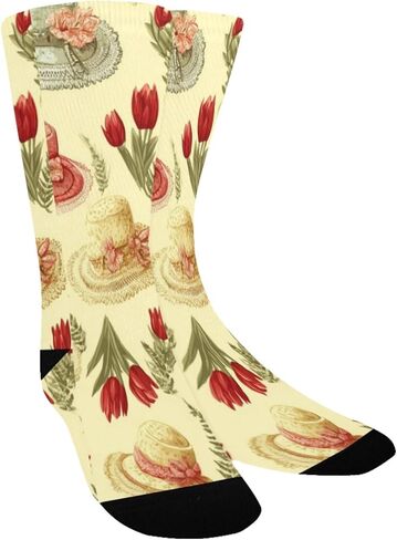 جوارب Fern Tulip Art باللون الأصفر للمشي لمسافات طويلة - جوارب شتوية حرارية سميكة دافئة للأولاد والبنات للمدرسة، والارتداء اليومي والأنشطة الخارجية in Kuwait