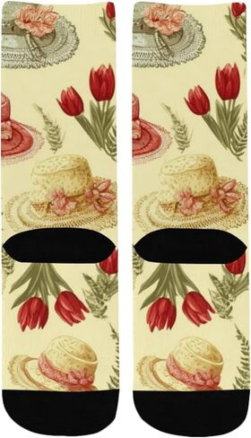 جوارب Fern Tulip Art باللون الأصفر للمشي لمسافات طويلة - جوارب شتوية حرارية سميكة دافئة للأولاد والبنات للمدرسة، والارتداء اليومي والأنشطة الخارجية in Kuwait