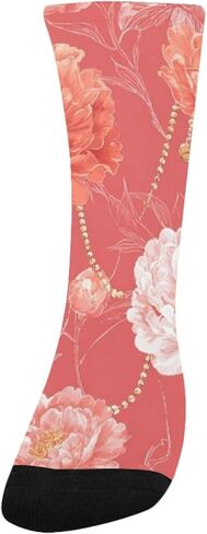 جوارب المشي لمسافات طويلة على شكل زهرة الفاوانيا الفنية - جوارب شتوية حرارية سميكة دافئة للأطفال الصغار للأولاد والبنات للمدرسة، والارتداء اليومي والأنشطة الخارجية in Kuwait