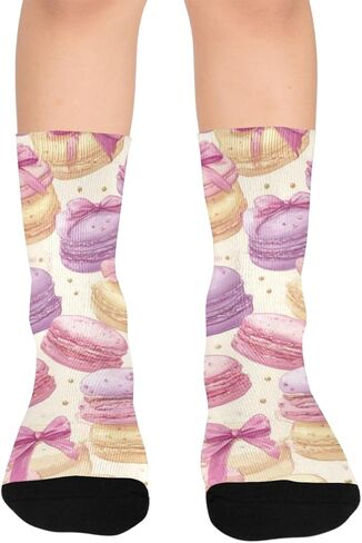 جوارب باستيل معكرون كيك للتنزه سيرًا على الأقدام - جوارب شتوية حرارية سميكة دافئة للأولاد والبنات الصغار للمدرسة، والارتداء اليومي والأنشطة الخارجية in Kuwait