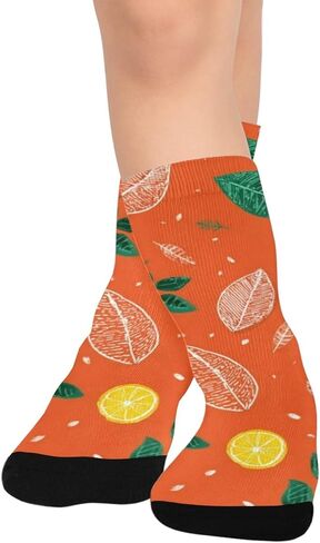 جوارب برتقالية للتنزه سيرًا على الأقدام - جوارب شتوية حرارية سميكة دافئة للأولاد والبنات الصغار للمدرسة، والارتداء اليومي والأنشطة الخارجية in Kuwait