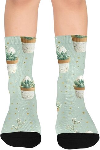 جوارب المشي لمسافات طويلة باللون الأخضر لعيد الفصح - جوارب شتوية سميكة دافئة للأولاد والبنات الصغار للمدرسة، والارتداء اليومي والأنشطة الخارجية in Kuwait