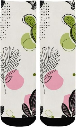 جوارب مشي لمسافات طويلة بزخارف زهرية زاهية - جوارب شتوية حرارية سميكة دافئة للأولاد والبنات الصغار للمدرسة، والارتداء اليومي والأنشطة الخارجية in Kuwait