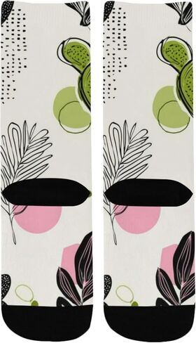 جوارب مشي لمسافات طويلة بزخارف زهرية زاهية - جوارب شتوية حرارية سميكة دافئة للأولاد والبنات الصغار للمدرسة، والارتداء اليومي والأنشطة الخارجية in Kuwait