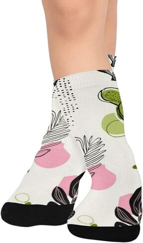 جوارب مشي لمسافات طويلة بزخارف زهرية زاهية - جوارب شتوية حرارية سميكة دافئة للأولاد والبنات الصغار للمدرسة، والارتداء اليومي والأنشطة الخارجية in Kuwait