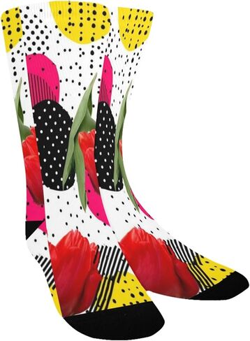 جوارب ريترو توليب بلوم للمشي لمسافات طويلة - جوارب شتوية حرارية سميكة دافئة للأطفال الصغار للأولاد والبنات للمدرسة، والارتداء اليومي والأنشطة الخارجية in Kuwait