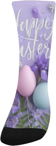 جوارب أرجوانية للمشي لمسافات طويلة على شكل بيضة عيد الفصح من باستيل - جوارب شتوية حرارية سميكة دافئة للأولاد والبنات للمدرسة، والارتداء اليومي والأنشطة الخارجية in Kuwait