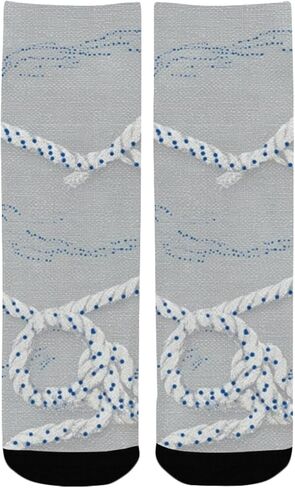 جوارب للمشي لمسافات طويلة مخططة بحبل بحري - جوارب شتوية حرارية سميكة دافئة للأولاد والبنات الصغار للمدرسة، والارتداء اليومي والأنشطة الخارجية in Kuwait