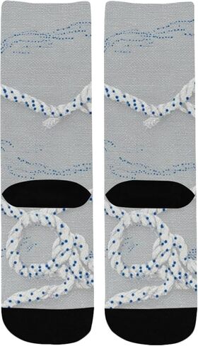 جوارب للمشي لمسافات طويلة مخططة بحبل بحري - جوارب شتوية حرارية سميكة دافئة للأولاد والبنات الصغار للمدرسة، والارتداء اليومي والأنشطة الخارجية in Kuwait