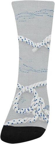 جوارب للمشي لمسافات طويلة مخططة بحبل بحري - جوارب شتوية حرارية سميكة دافئة للأولاد والبنات الصغار للمدرسة، والارتداء اليومي والأنشطة الخارجية in Kuwait