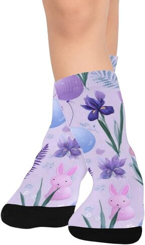 جوارب Lavender Balloon Garden للتنزه سيرًا على الأقدام - جوارب شتوية حرارية سميكة دافئة للأطفال الصغار للأولاد والبنات للمدرسة، والارتداء اليومي والأنشطة الخارجية in Kuwait