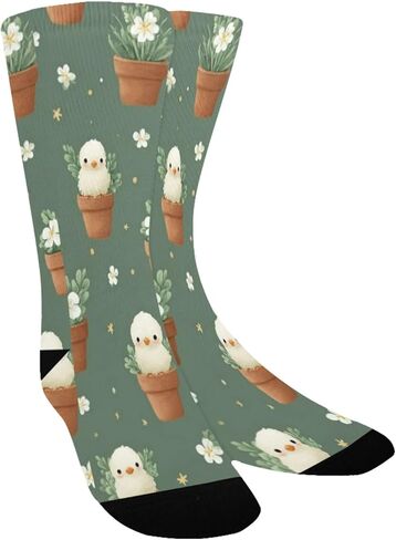 جوارب المشي لمسافات طويلة من Potted Chick Bloom Greeb - جوارب شتوية حرارية سميكة دافئة للأولاد والبنات للمدرسة، والارتداء اليومي والأنشطة الخارجية in Kuwait