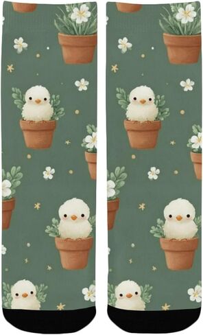 جوارب المشي لمسافات طويلة من Potted Chick Bloom Greeb - جوارب شتوية حرارية سميكة دافئة للأولاد والبنات للمدرسة، والارتداء اليومي والأنشطة الخارجية in Kuwait
