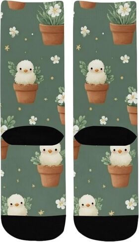 جوارب المشي لمسافات طويلة من Potted Chick Bloom Greeb - جوارب شتوية حرارية سميكة دافئة للأولاد والبنات للمدرسة، والارتداء اليومي والأنشطة الخارجية in Kuwait