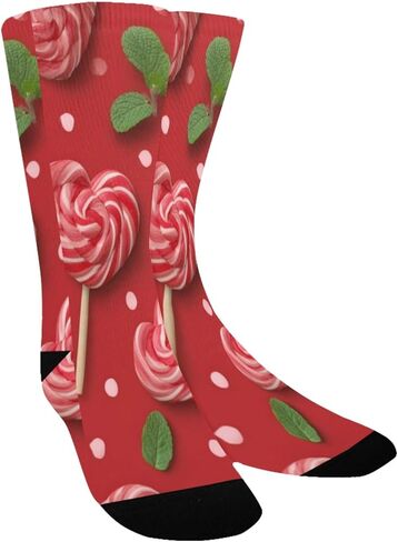 جوارب المشي لمسافات طويلة على شكل قلب مصاصة بالنعناع - جوارب شتوية حرارية سميكة دافئة للأولاد والبنات للمدرسة، والارتداء اليومي والأنشطة الخارجية in Kuwait