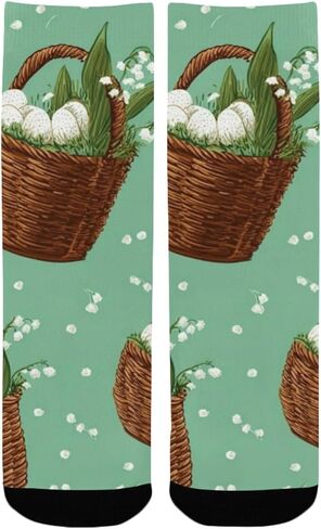 جوارب زنبق الوادي للتنزه سيرًا على الأقدام لعيد الفصح - جوارب شتوية حرارية سميكة دافئة للأولاد والبنات الصغار للمدرسة، والارتداء اليومي والأنشطة الخارجية in Kuwait