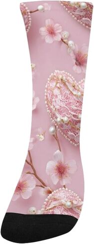 جوارب المشي لمسافات طويلة باللون الوردي من الدانتيل اللؤلؤي - جوارب شتوية حرارية سميكة دافئة للأطفال الصغار للأولاد والبنات للمدرسة، والارتداء اليومي والأنشطة الخارجية in Kuwait