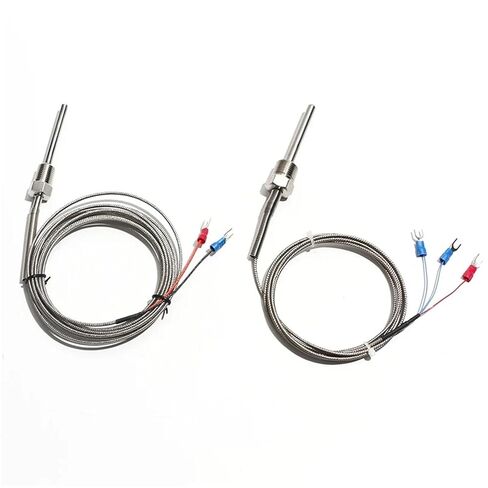 K/PT100 Type Thread Stainless Steel Probe 800°C Degree Thermocouple Tube Temperature Controller 1m/2m/3.0m/4m/5m 1Pcs(K Wire Length 5m,200mm) in Saudi Arabia