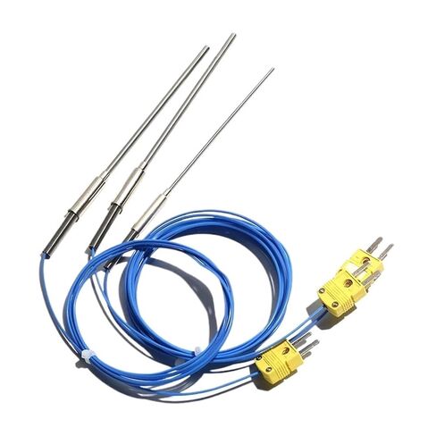 1.5 متر مدرعة WRNK-191 سلك حراري نوع K 0-1100 درجة مستشعر درجة الحرارة قابل للانحناء 1 قطعة (مسبار 8x200 مللي متر) in Saudi Arabia