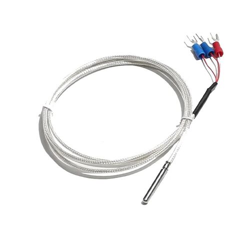 PT100 Thermocouple 4x30MM Temperature Measuring Probe Thermistor with 3 Terminal Connector PTFE Cable 1M 2M 3.0M 4M 5M 1Pcs(5M Cable Length,B Level 0.3mm) in Saudi Arabia