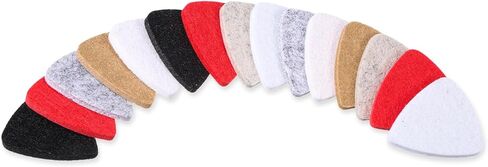 12 PCS Felt Picks for Guitar, 3mm Multi-Color Picks Plectrums for Ukulele Bass Acoustic & Electric Guitars in Saudi Arabia