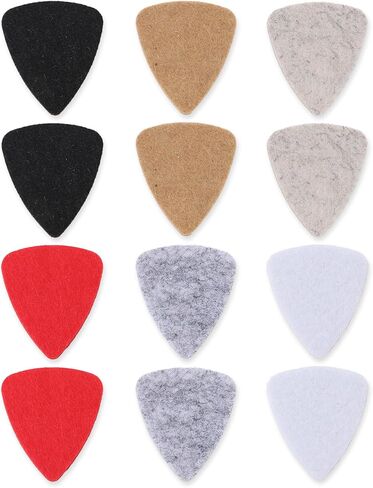 12 PCS Felt Picks for Guitar, 3mm Multi-Color Picks Plectrums for Ukulele Bass Acoustic & Electric Guitars in Saudi Arabia