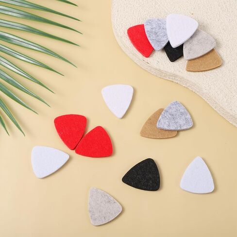 12 PCS Felt Picks for Guitar, 3mm Multi-Color Picks Plectrums for Ukulele Bass Acoustic & Electric Guitars in Saudi Arabia
