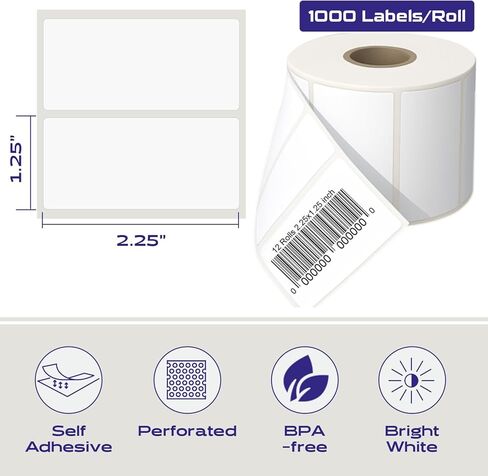 CEPRICO - 4" x 6" Direct Thermal Shipping Labels for Dymo | 1 Roll | 220 Labels per Roll | Compatible with Thermal Printers and LabelWriter4xL | Excellent for UPS DHL FedEx USPS Shippings in Kuwait
