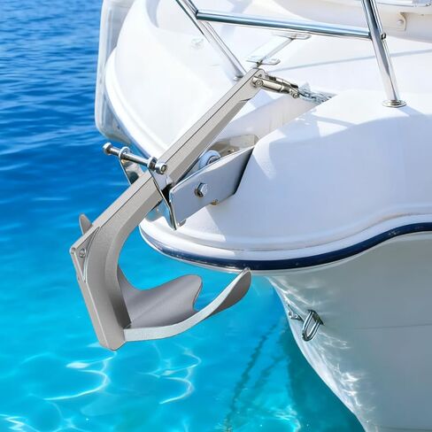 طقم مرساة القارب من الصلب المجلفن بروس ستايل مخلب مرساة، HT G4 سلسلة بحرية قصيرة الارتباط، حبل نايلون 3 حبلا، موصل دوار لصيد القوارب، الإبحار 18 20 21 22 23 24 25 26 27 28 32 35FT قوارب in Kuwait