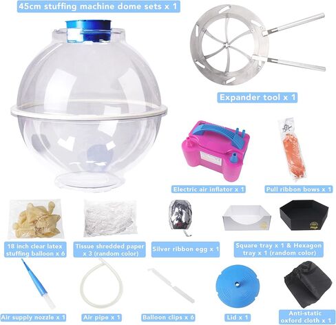 Purple Balloon Stuffing Machine Kit Stuffer Set for Gift Decoration DIY Stuff Balloons 45cm/18inch Stuffing Balloons with Expander Tool in Saudi Arabia