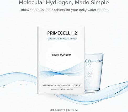 PRIMECELL H2 Molecular Hydrogen Tablets, Antioxidant and Cellular Health Support, H2 Molecular Tabs in Saudi Arabia