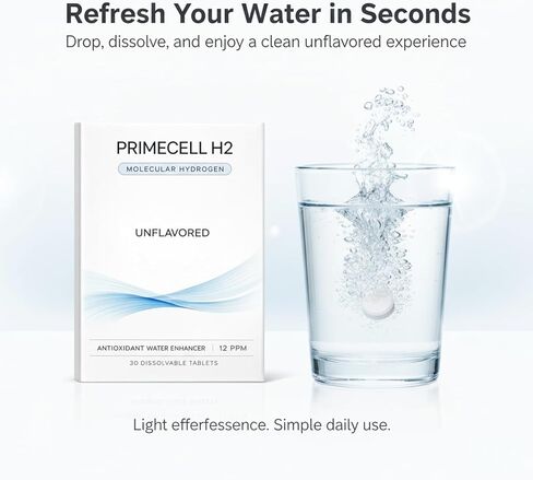 PRIMECELL H2 Molecular Hydrogen Tablets, Antioxidant and Cellular Health Support, H2 Molecular Tabs in Saudi Arabia