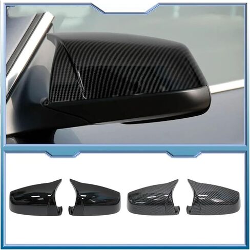 غطاء مرآة الجناح قبعات القرن M نمط أسود غطاء مرآة الجناح الجانبي لسيارات BMW 5 6 7 Series F01 F02 F03 F04 F06 F07 F10 ملحقات أغطية مرايا جانبية (اللون: حبوب مزورة) in Kuwait