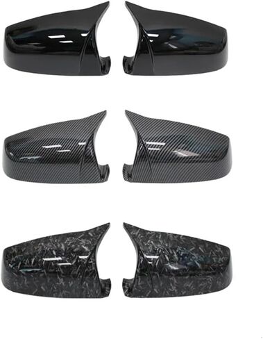 غطاء مرآة الجناح قبعات القرن M نمط أسود غطاء مرآة الجناح الجانبي لسيارات BMW 5 6 7 Series F01 F02 F03 F04 F06 F07 F10 ملحقات أغطية مرايا جانبية (اللون: حبوب مزورة) in Kuwait
