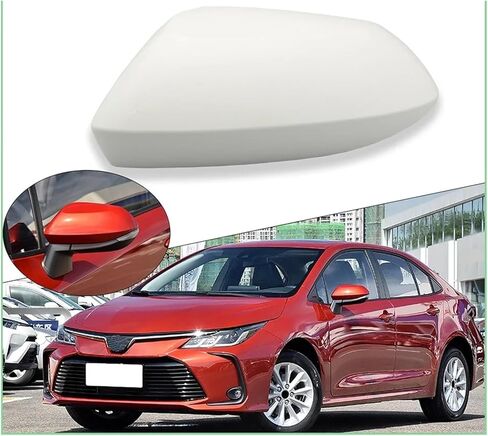 غطاء مرآة جناح السيارة لسيارة Toyota Altis لـ Corolla 2019 2020 2021 غطاء غطاء مرآة الرؤية الخلفية غطاء الباب الخارجي غطاء مرآة احتياطي غطاء مرآة جانبي مطلي (اللون: أحمر LH) in Kuwait