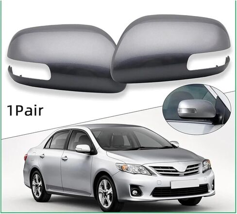 Wing Mirror Cover 2Pcs for Toyota for Corolla Altis E150 2007 2008 2009 2010 2011 2012 2013 Rearview Mirror Cap Shell Cover Housing Wing Side Mirror Cap Side Mirror Covers(Color:Blue LH RH) in Saudi Arabia