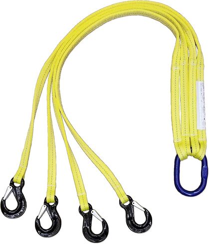 Quad Leg Polyester Lifting Sling, 2-Ply 1" x8FT, QOS-EE2-901x8FT in Saudi Arabia