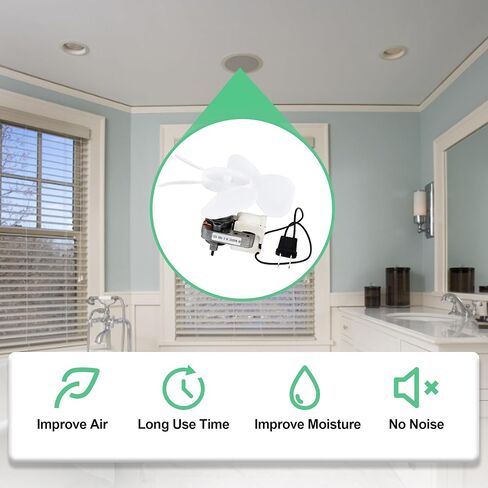 S1200A000 محرك كهربائي لمروحة تنفيس الحمام من Beaquicy - متوافق مع NuTone 686، M686، 687،870 - يستبدل SAP5957893 1200A000، 15591000، 22651000، إلخ - مستوى الضوضاء 50 ديسيبل، 3000 دورة في الدقيقة 120 فولت in Kuwait