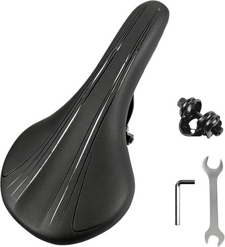 Gel Bike Seat - Memory Foam Saddle for MTB/Road/City Bikes, Ergonomic Design with Steel Rails in Kuwait