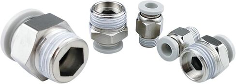 خرطوم نحاسي موصل سريع PC8-02 مستقيم من خلال هوائي أبيض 6-01 مقابس أنابيب هواء 1 قطعة (PC10-01 (أبيض)) in Kuwait