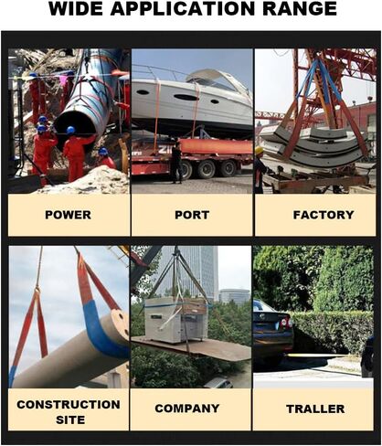 2" x 6' Polyester Lifting Slings, Twist Eye Web Slings, Lifting Strap for Hoist, Heavy Duty Rigging Straps, 3100 lbs Vertical Rigging Moving Towing Hoisting Work Gear in Saudi Arabia