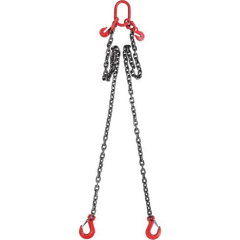 Happybuy Chain Sling, 3/8 inch x 6 ft, G80 Lifting Chains with Hooks, 11000 lbs/5 Ton Capacity, for Engine Hoist, with 2 Leg Grab Hooks and Adjusters in Saudi Arabia